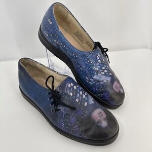 ICON Wearable Art The Kiss by Gustav Klimt Sneaker  Blue Multi Color Size 6.5